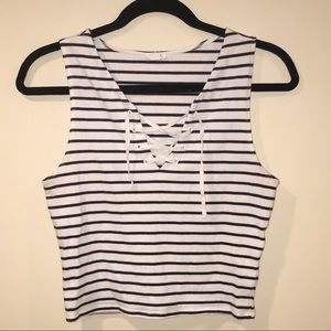 Garage Striped Crop Top